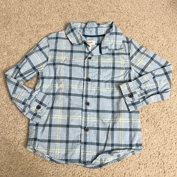 Cat & Jack 3T Boys Longsleeve Button-Down Shirt- set of 4 shirts. - Picture 5 of 5